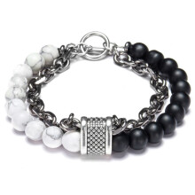(Style E)Natural Stone Mens Bracelet With Geometric Design For Travel Gift Casual Wear