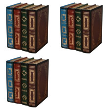 3X European Retro Storage Box Book Shape Storage Box Fake Book Wooden Jewelry Box Office Decoration Secret Item Box