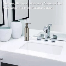 3X 7Oz Hand Soap Pump Dispenser for Bathroom, Stainless Steel Dish Soap Dispenser, Rustproof Liquid Pump Bottle