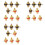 12Pair/24Pcs Gold Plated RCA Jack Connector Panel Mount Chassis Audio Socket Plug Bulkhead with NUT Solder CUP 1