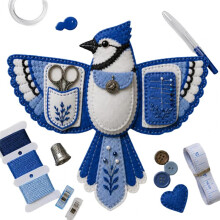 (B) Bird‑Shaped Felt Sewing Storage Bag Kit, Portable Craft Embroidery Tools Organizer Pouch