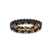 (StyleF)Stone Geometric Beaded Bracelet For Men Women Unisex Fashion Gift Jewelry