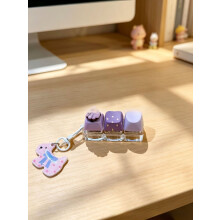 (Blueberry Tart)Keyzonic Dessert Button Keychain With Interactive Design For Home Office Relief Stress