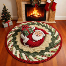(Style G,40cm)Polyester Christmas Patterned Floor Mat For Living Room And Kids Room With Washability Water