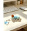 (Pink Hamburger)Keyzonic Dessert Button Keychain With Interactive Design For Home Office Relief Stress 3