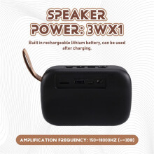 Cloth Fabric  Speaker Wireless Bass Waterproof Outdoor 3D Stereo Music Speakers TF Card FM Radio Subwoofer