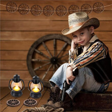 24 Pcs Western Cowboy Decorations for Party Table Western Lanterns for Vaquero Western Theme Party Favors