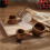 Set of 4 Wood Measuring Cups, Stackable Kitchen Measure Tool with Handle, Baking and Cooking Measuring Set 4 Size 6