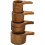 Set of 4 Wood Measuring Cups, Stackable Kitchen Measure Tool with Handle, Baking and Cooking Measuring Set 4 Size 3