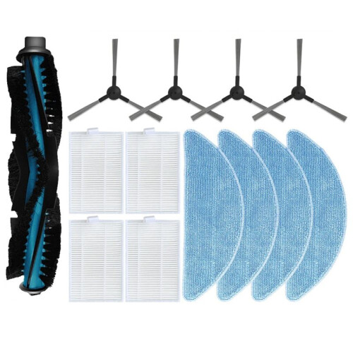 Accessory Set for Clever&Clean L-Series 707: Main Side Brush Mop Filter,B