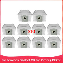10PCS Vacuum Dust Bag Fit for Deebot X8 Pro Omni/DEX56 Vacuum Cleaner Spare Parts Dust Bag