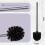 Ensemble de 4 Brosses WC, Manche en Acier Inoxydable avec TêTe Interchangeable, Noir 8