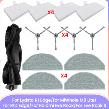 For Lydsto R1 /MiWhole M9 Lite/R1D / Eve Rook/Eve Rook S Spare Parts Main Side Brush Hepa Filter Mop Cloth