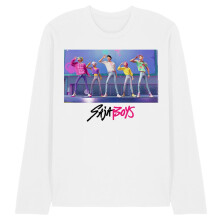 (L, White) K-Pop Demon Hunters Unisex Adult Soda Pop Saja Boys Dance Long-Sleeved T-Shirt