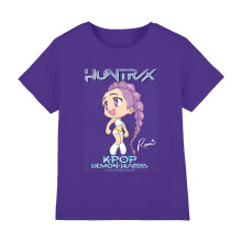 (5-6 Years, Purple) K-Pop Demon Hunters Childrens/Kids Huntrix Rumi Poster T-Shirt