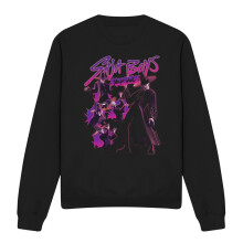 (L, Black) K-Pop Demon Hunters Unisex Adult Saja Boys Flames Sweatshirt