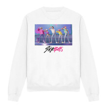 (M, White) K-Pop Demon Hunters Unisex Adult Soda Pop Saja Boys Dance Sweatshirt