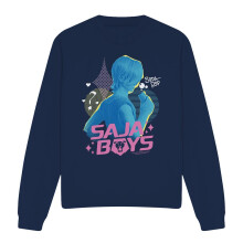 (L, Navy) K-Pop Demon Hunters Unisex Adult Saja Boys Soda Pop Mystery Sweatshirt