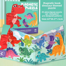(Dinosaur)Magnetic 3d Block Puzzle For Kids With Easy Assembly For Boys And Girls Ages 3 To 6