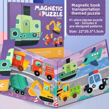 (Traffic)Magnetic 3d Block Puzzle For Kids With Easy Assembly For Boys And Girls Ages 3 To 6