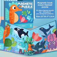 (Ocean)Magnetic 3d Block Puzzle For Kids With Easy Assembly For Boys And Girls Ages 3 To 6
