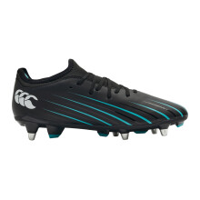 (6 UK, Black/Green) Canterbury Unisex Adult Speed Falcon 2.0 Team Soft Ground Rugby Boots