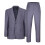 Scotch (38R, Grey) Scotch Mens Plain Single-Breasted Suit Set 1