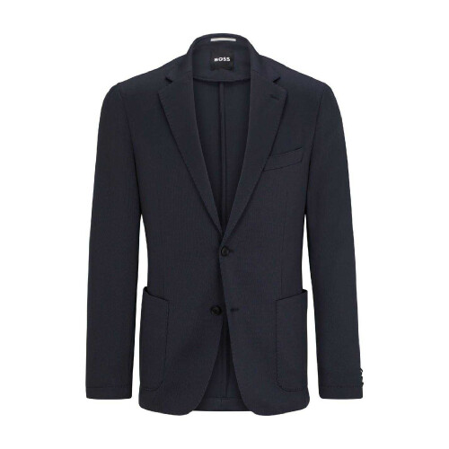 (M, Dark Blue) Boss Mens Hanry Structured Tailored Jacket