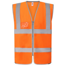 (S, Orange) Yoko Unisex Adult Hi-Vis Waistcoat