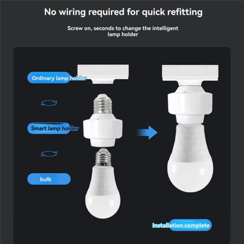 Wifi E26 E27  Wiring-Free Lamp Holder App Remote Control Timer Support Alexa/ Home and Other Voice Control 2