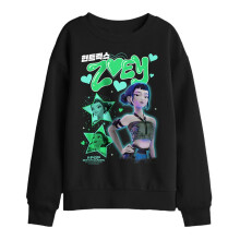 (7-8 Years, Black) K-Pop Demon Hunters Childrens/Kids Huntrix Zoey K-Pop Star Sweatshirt