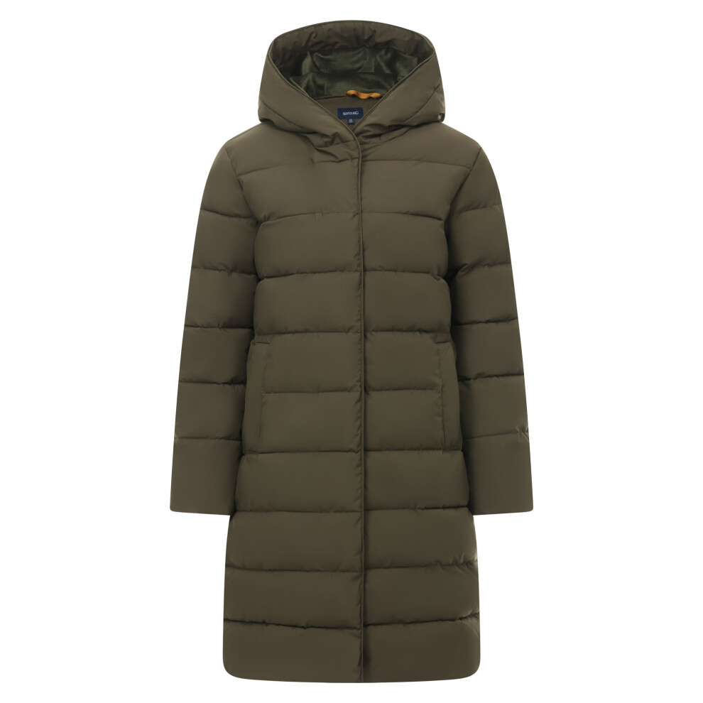 Regatta Nehiala Quilted Hooded Jacket for Women, Green, Size 8 UK - Image 3