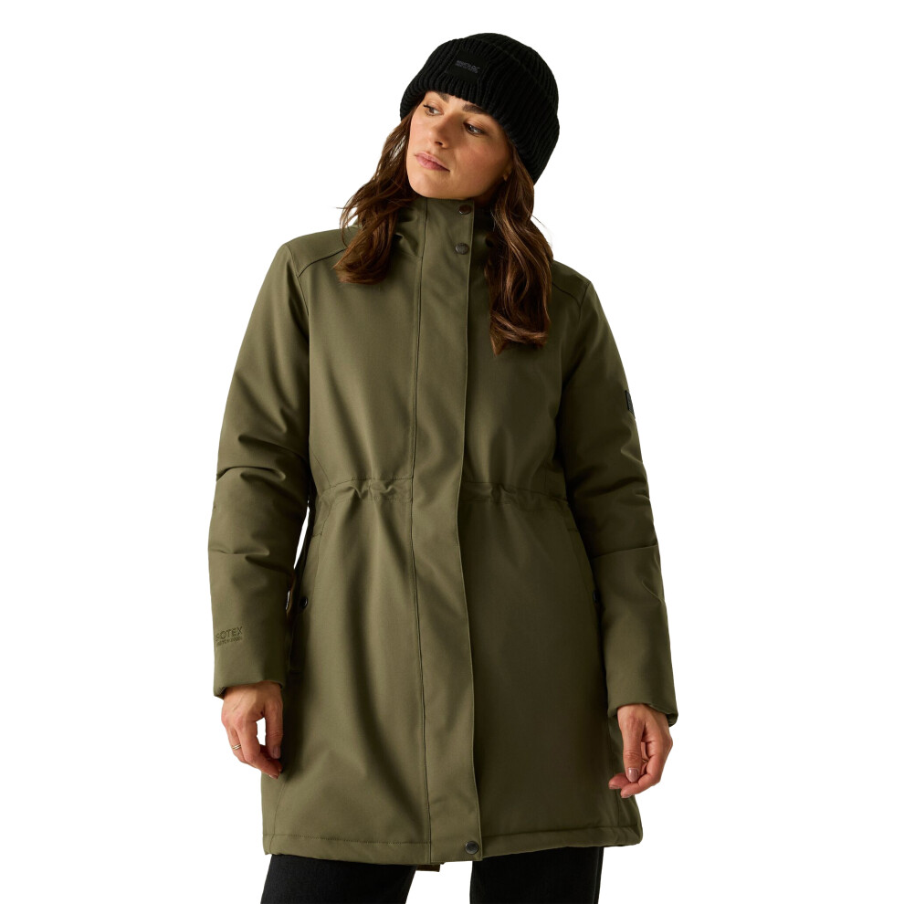 Regatta Women's Waterproof Insulated Quilted Jacket in Tan, Size 14 UK - Image 3
