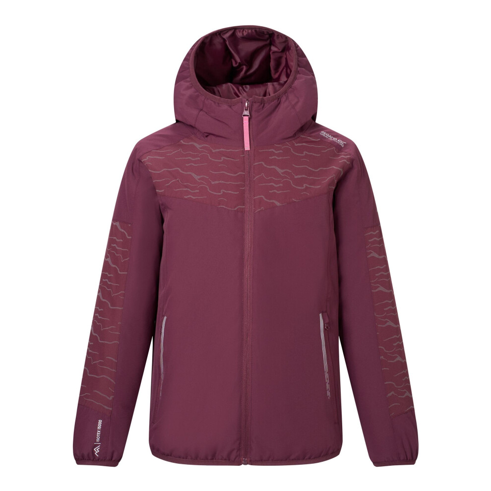 Regatta Kids Illuma Reflective Waterproof Insulated Jacket - Fig - 15-16 Years - Fig - 62% Polyester/38% Recycled Polyester - Image 2