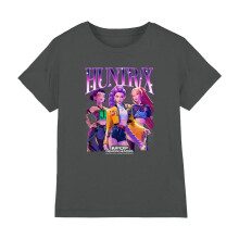 (9-11 Years, Charcoal) K-Pop Demon Hunters Childrens/Kids T-Shirt
