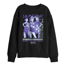 (5-6 Years, Black) K-Pop Demon Hunters Childrens/Kids Huntrix World Tour Posterized Sweatshirt