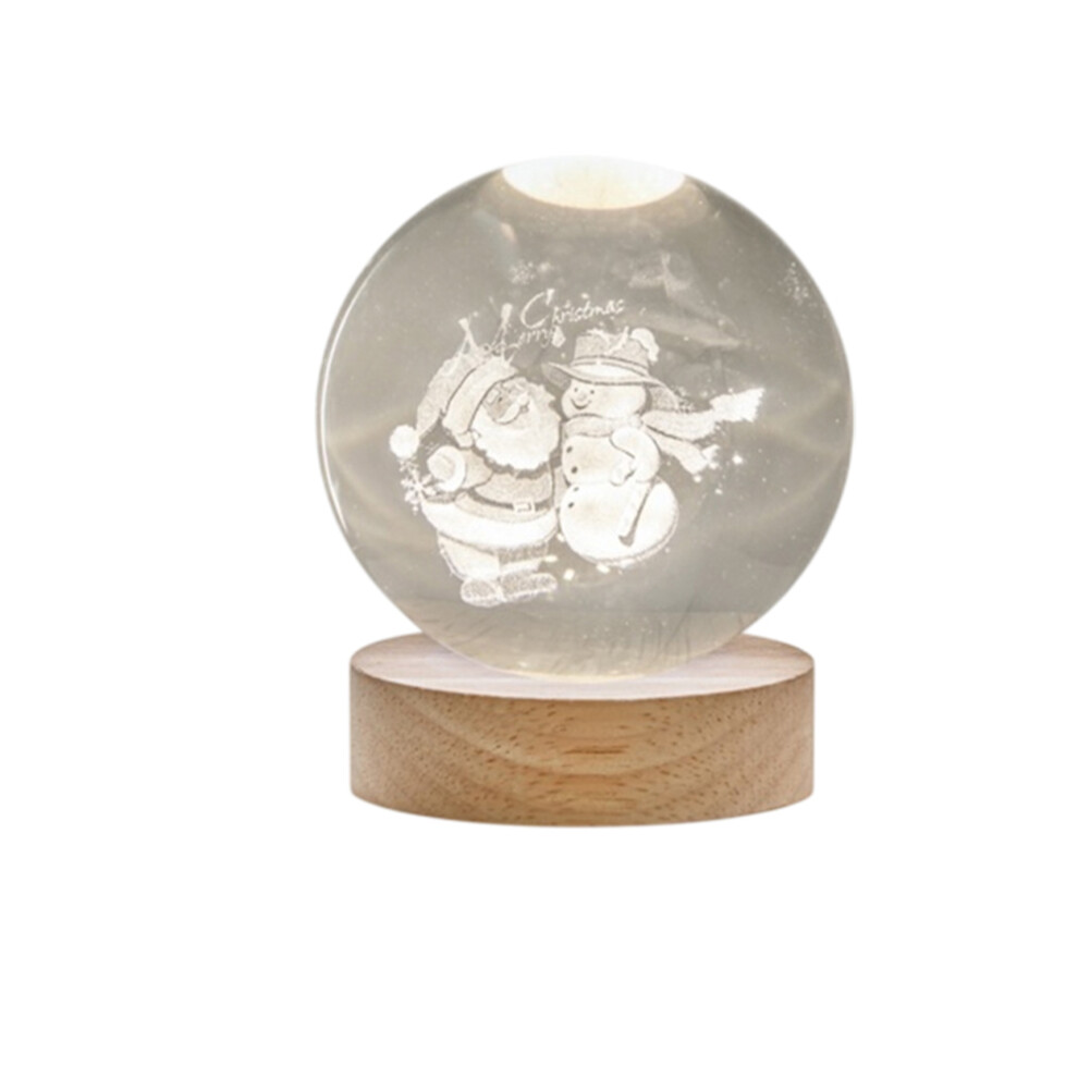 Premier Santa And Snowman Led Christmas Decoration
