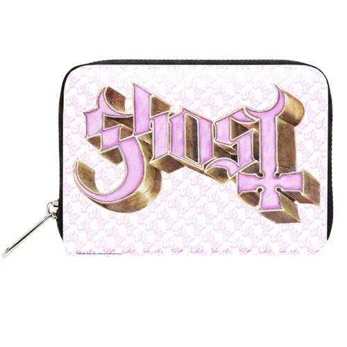 Ghost Ghost Logo Faux Leather Zip Top Purse