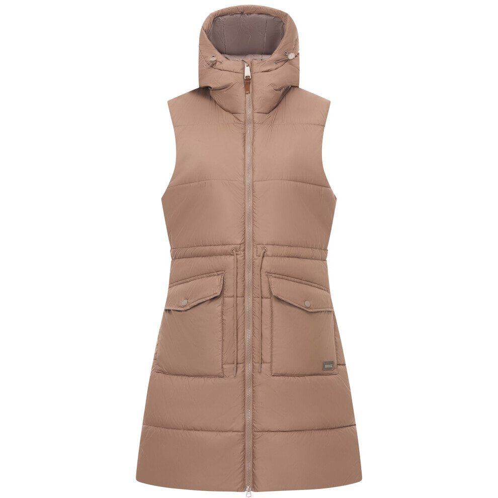 Regatta Women's Aveline Quilted Body Warmer Hooded Gilet in Brown Size 18 - Image 3