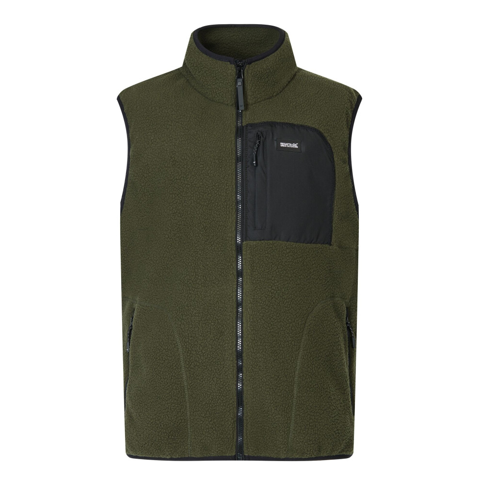 Regatta (M, Dark Khaki/Black) Mens Frankie Borg Body Warmer