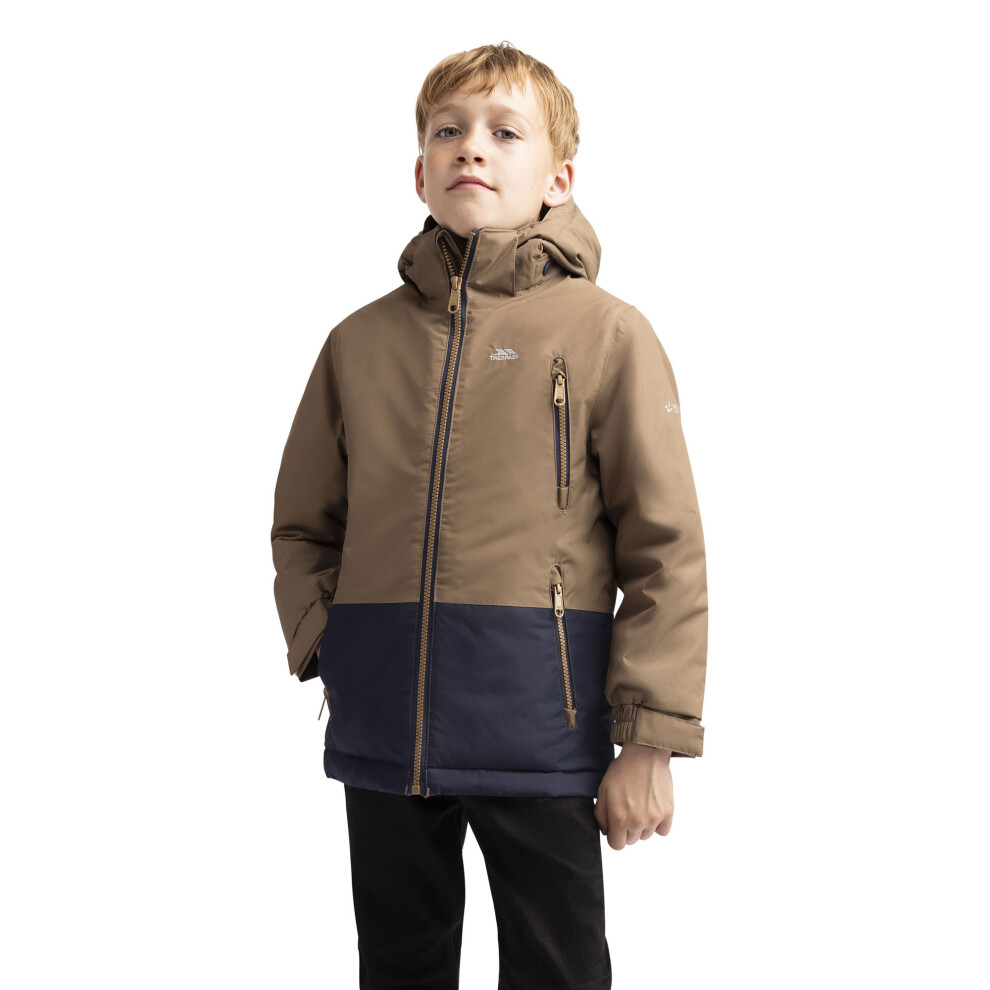 Trespass Men's Brown Boy's Franzz Padded Waterproof Jacket In | : Size 5-6 Years - Image 2