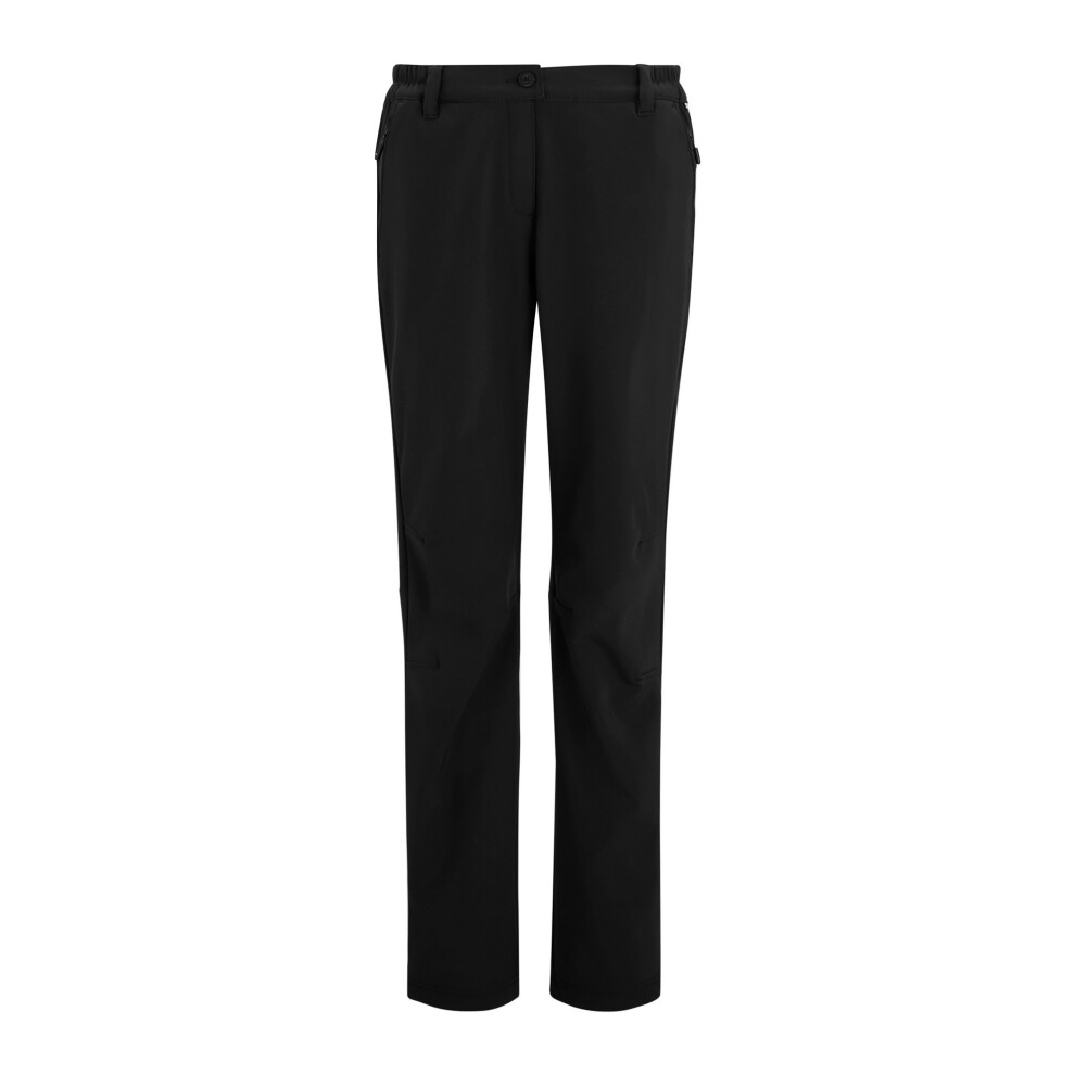 Regatta Women's Fenton Softshell Trousers Black Size 12 UK S Waterproof Relaxed Fit Walking Pants with Pockets - Image 3