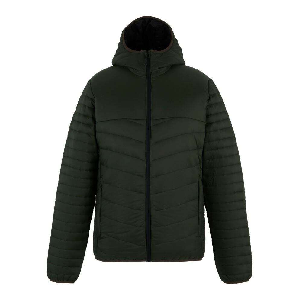 Regatta (M, Dark Khaki/Black) Mens Loft Lite Baffled Hybrid Jacket
