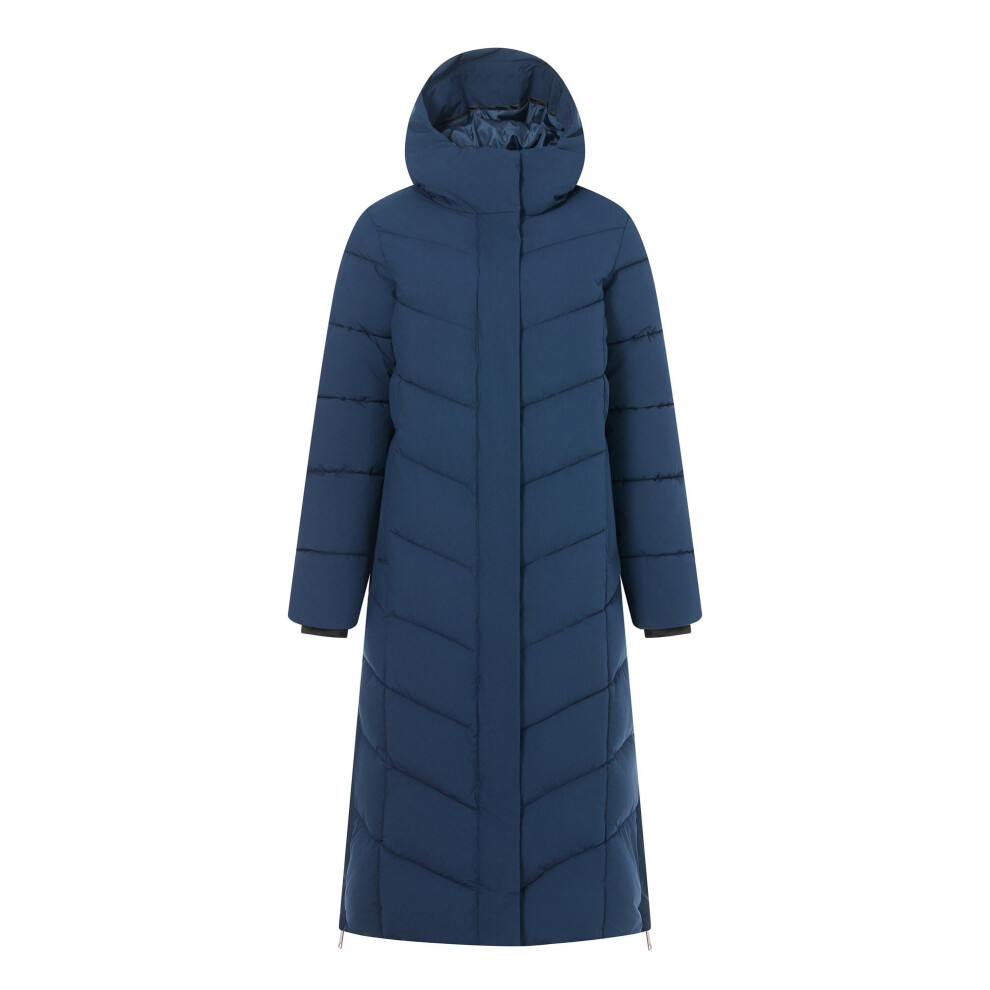 Regatta Women's Eloria Longline Padded Jacket, Navy, Size 12, Quilted Insulating Winter Coat with Hood and Storm Cuffs - Image 3