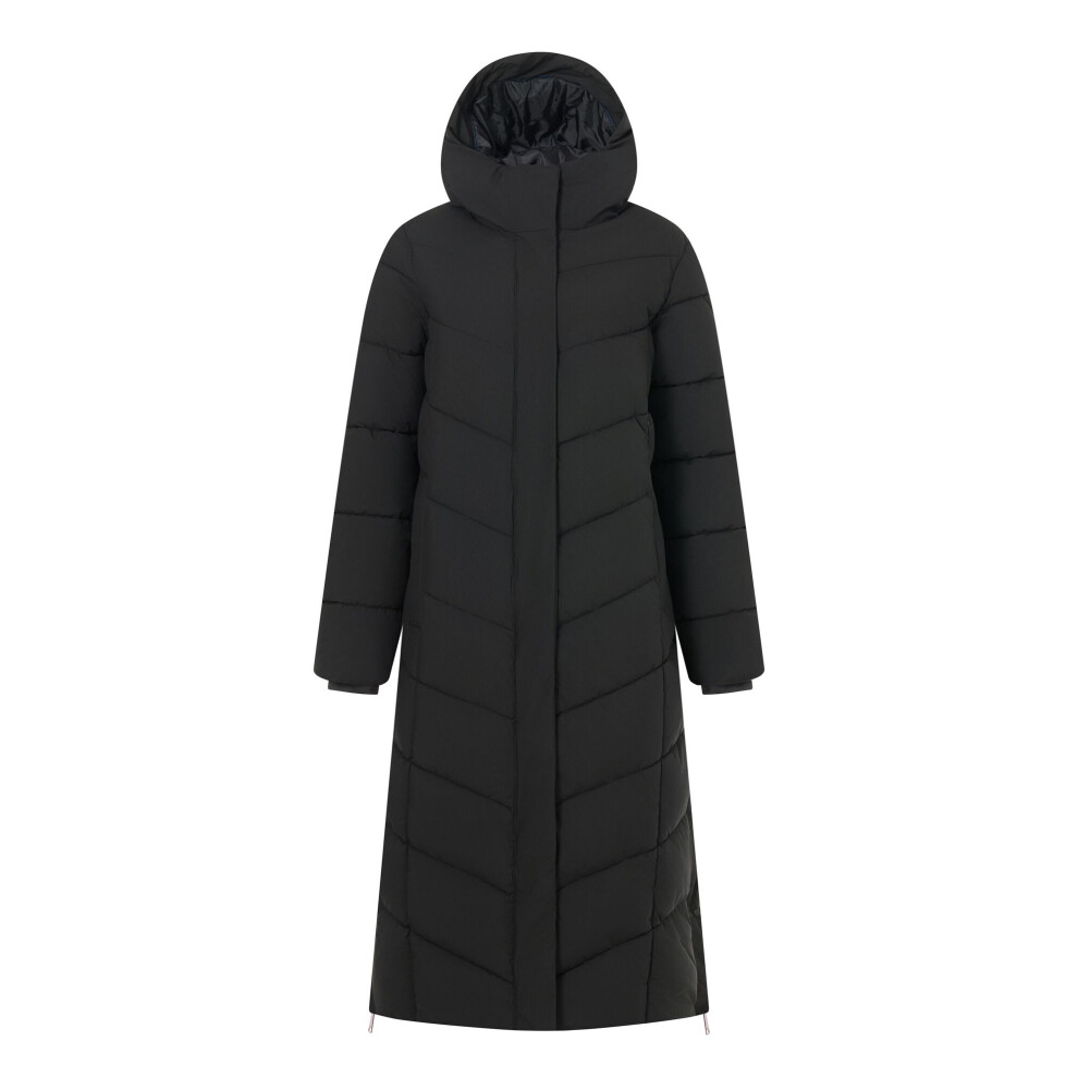 Regatta Women's Eloria Longline Padded Jacket in Black, Size 10 UK, Synthetic Down Insulated Hooded Coat for Winter - Image 3