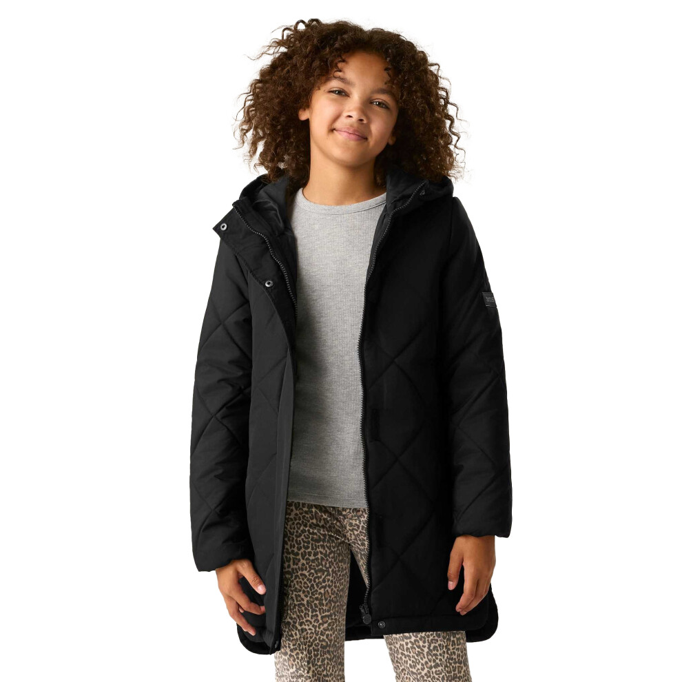 Joom Regatta Girls Black Childrens/Kids Elryse Quilted Padded Jacket Cm - Image 3