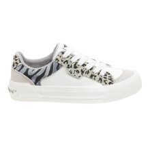 (8 UK, Grey/White) Rocket Dog Womens/Ladies Cheery Animal Print Colour Block Trainers