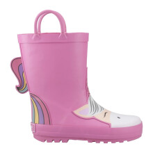 (7 UK Child, Pink) Cotswold Childrens/Kids Puddle Unicorn 3D Wellington Boots