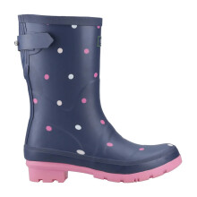 (5 UK, Navy/Pink) Cotswold Womens/Ladies Clarence Spotted Mid Cut Wellington Boots