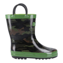 (8 UK Child, Green/Black) Cotswold Childrens/Kids Puddle Camouflage Wellington Boots